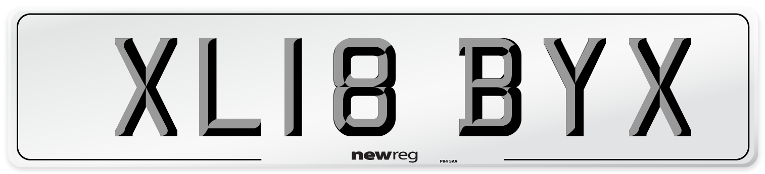 XL18 BYX Number Plate from New Reg